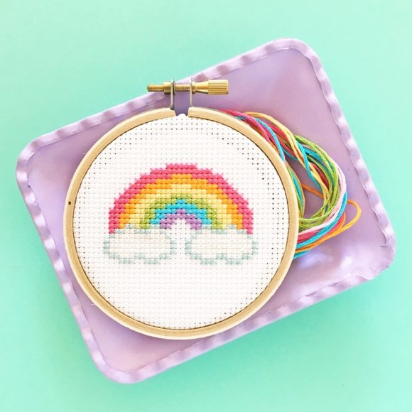 Rainbow Mini Cross Stitch Kit 🌈 - Picture 3 of 7